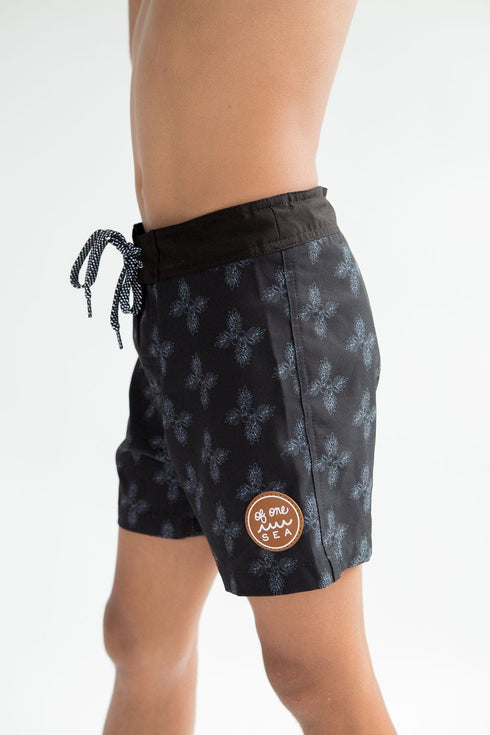 kid-s-townshorts-in-black-breadfruit-bandana-of-one-sea - Sophia's Style Kids-1